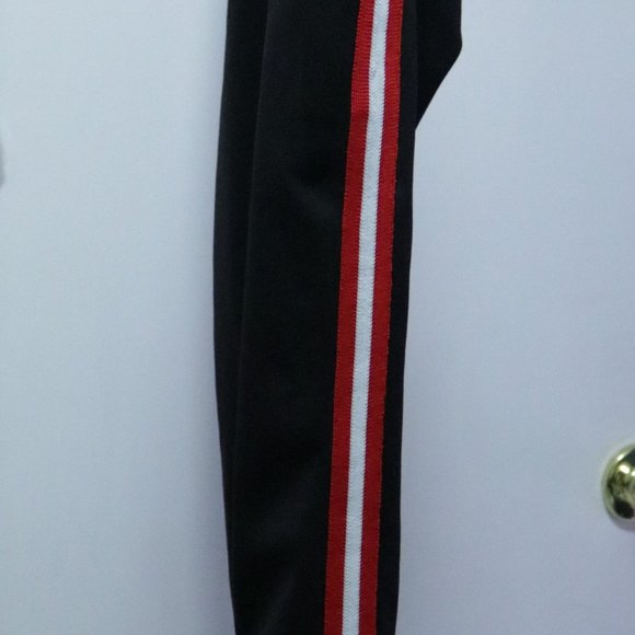 El Chuy Dallas UNISEX Pocket Jogger Pants Black w/Red & White side stripes - Picture 3 of 5